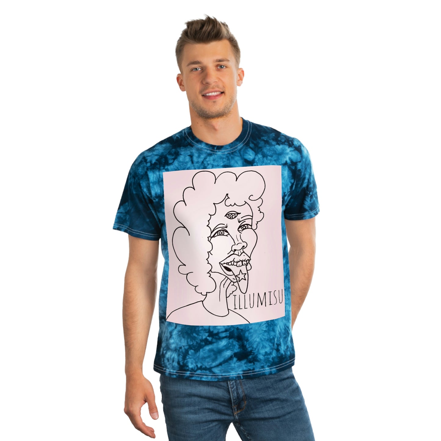 Unicorn Lady Tie-Dye Tee, Crystal