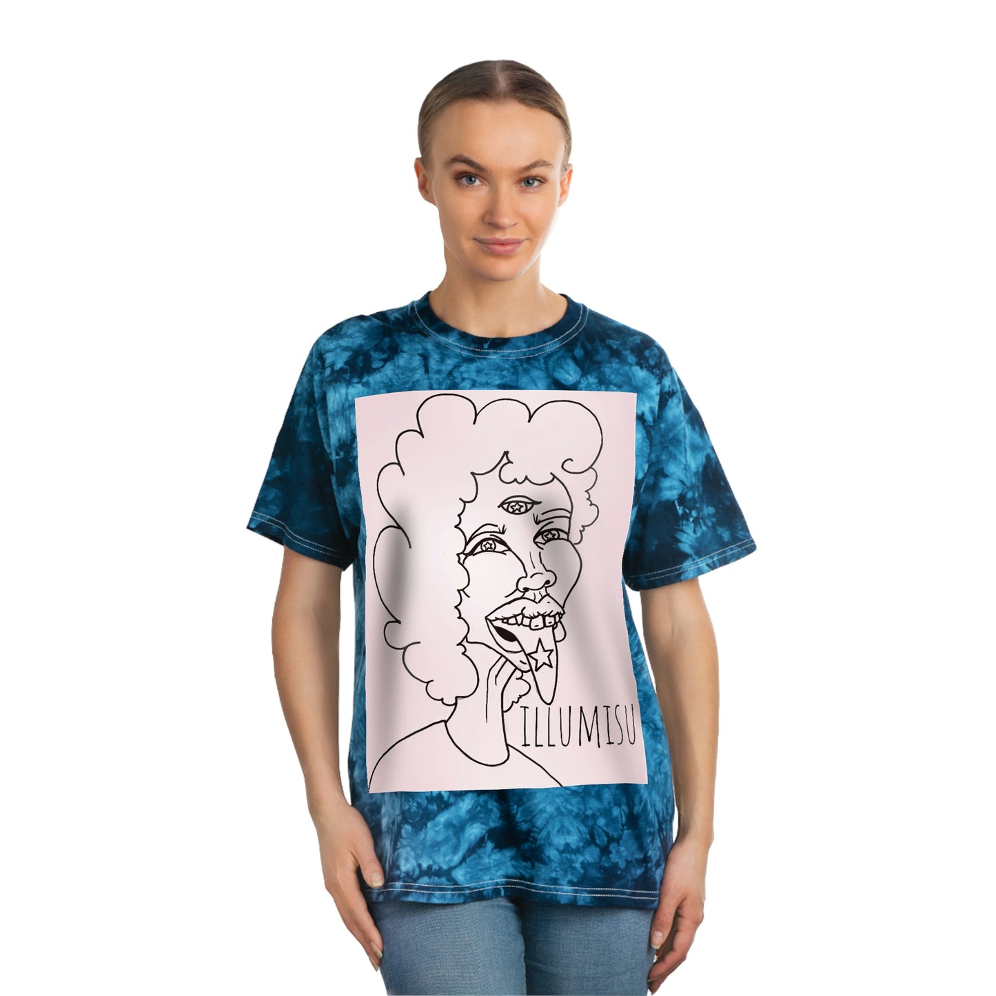 Unicorn Lady Tie-Dye Tee, Crystal