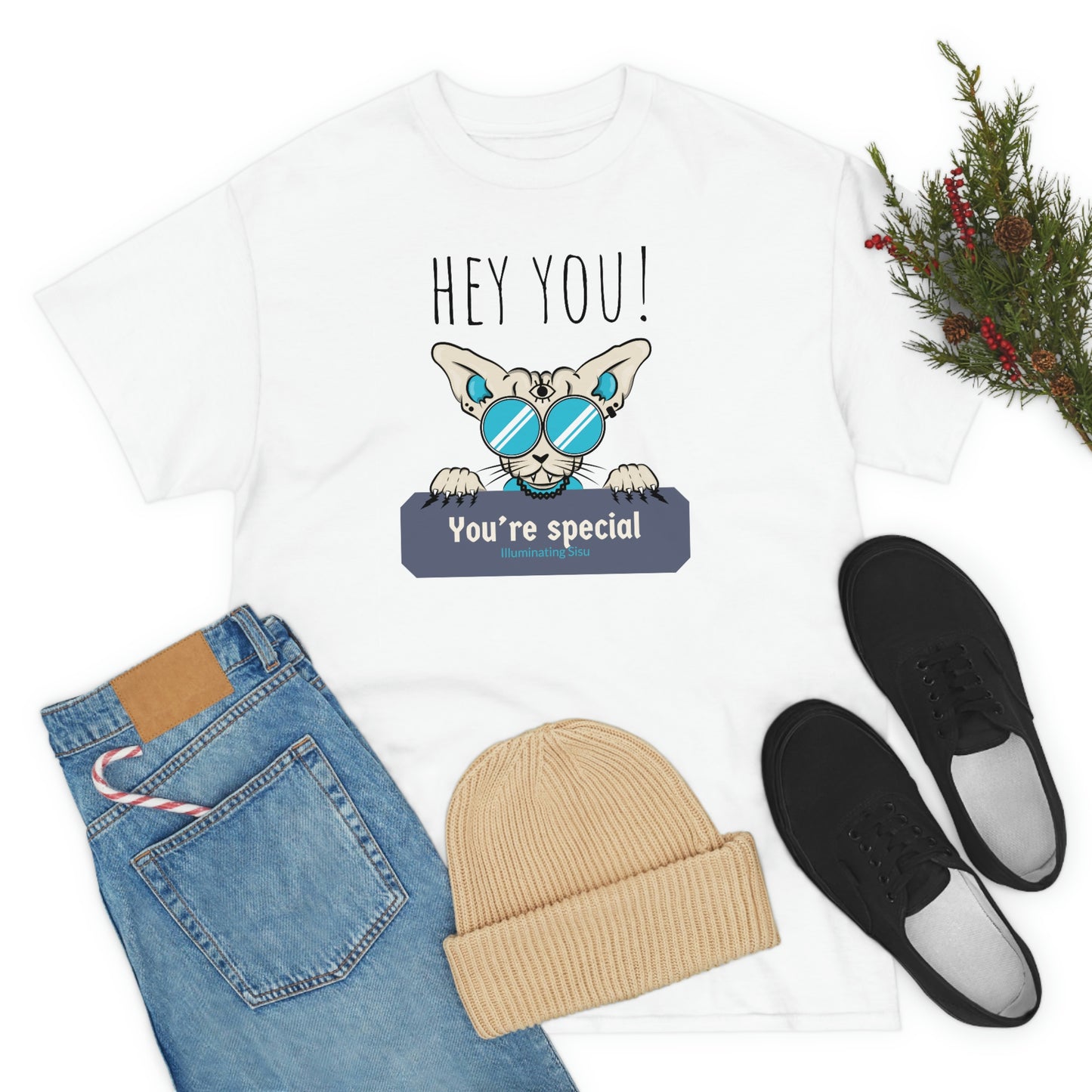 Hey! Unisex Heavy Cotton Tee