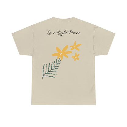 Love Light Peace Unisex Heavy Cotton Tee