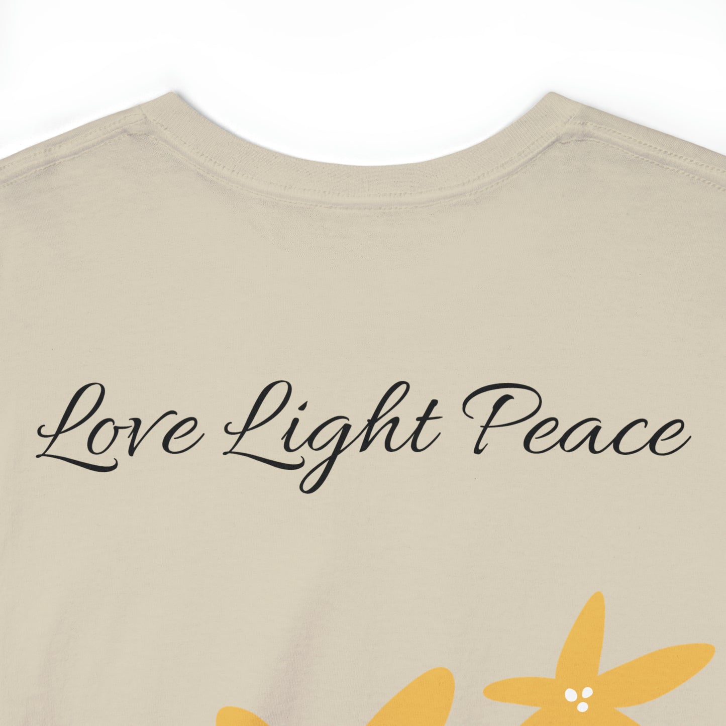 Love Light Peace Unisex Heavy Cotton Tee