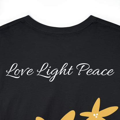 Love Light Peace Unisex Heavy Cotton Tee