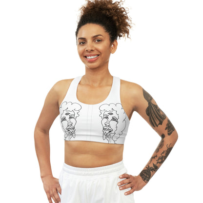 Unicorn lady Seamless Sports Bra (AOP)