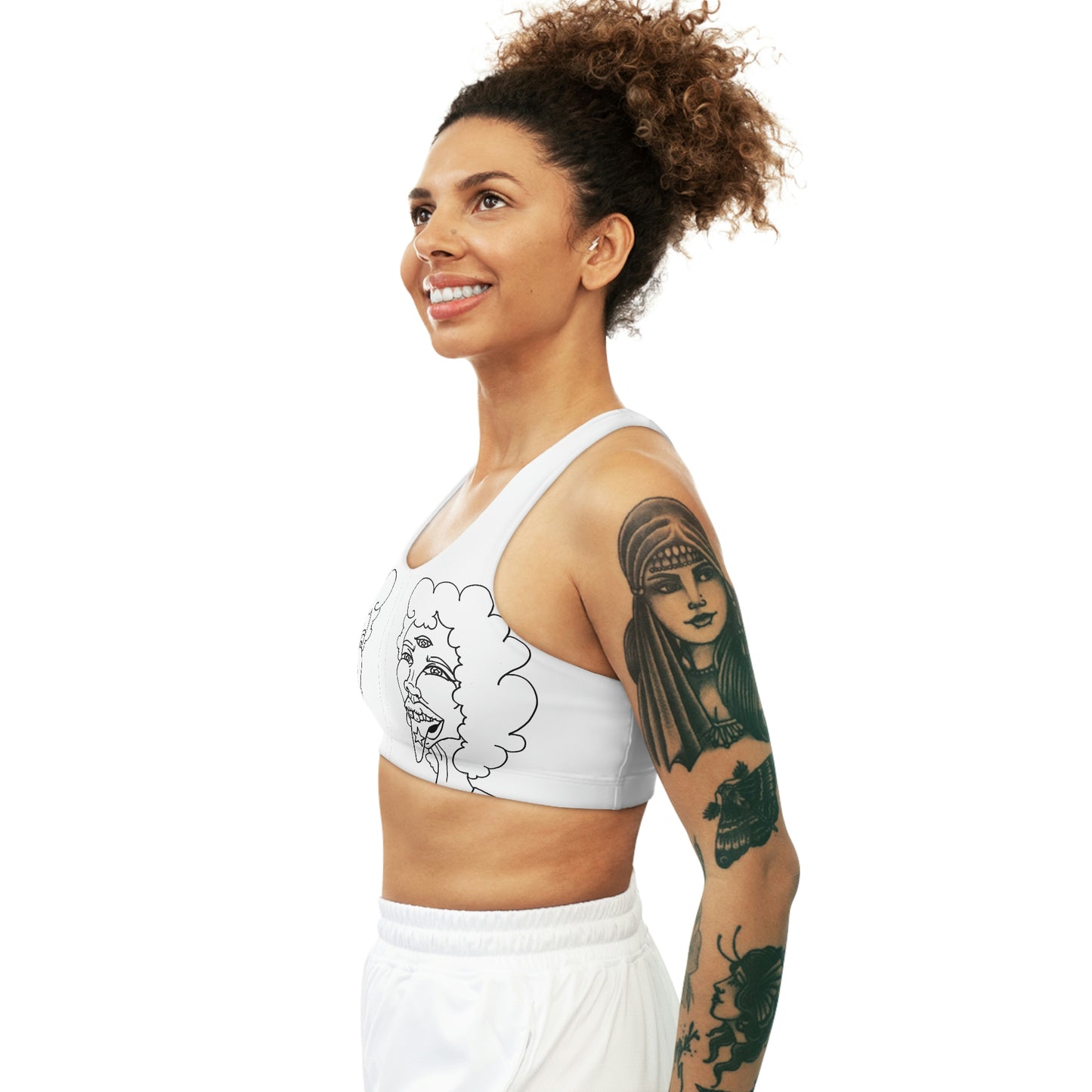 Unicorn lady Seamless Sports Bra (AOP)